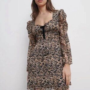 Zara Women's Animal Print Mini Dress - S